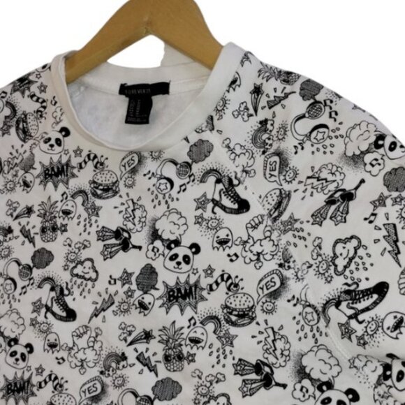Forever 21 graphic printed sweater size M - Picture 2 of 6